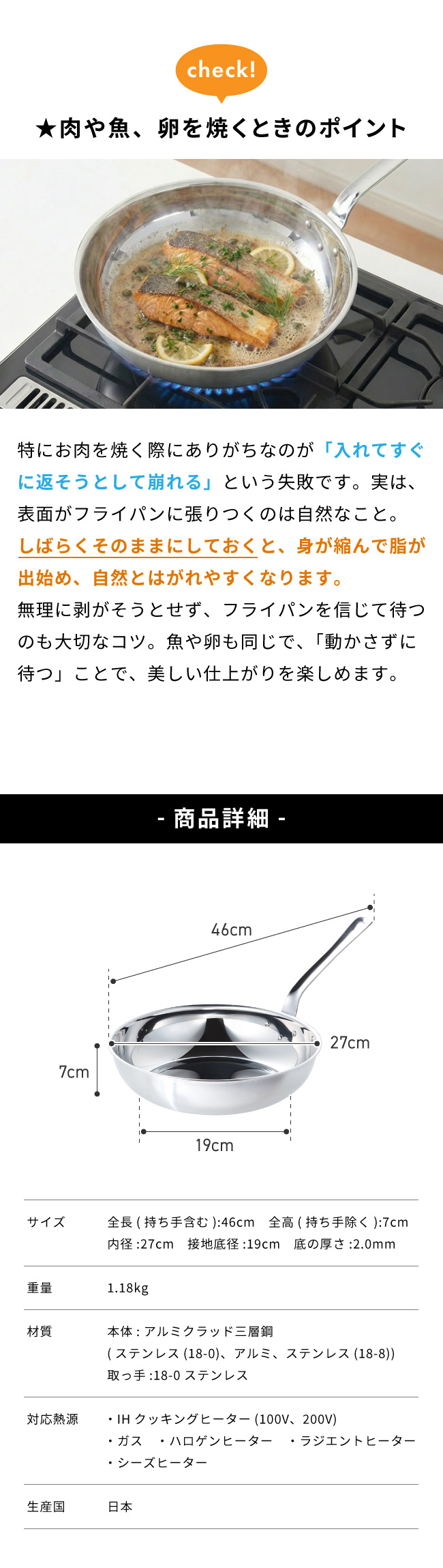 肉や魚を焼くポイント・商品詳細